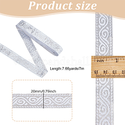 Jacquardbänder aus Polyester mit Blumen im ethnischen Stil&nbsp;DIY-WH0656-63B