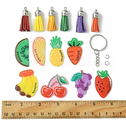 Kit fai da te per realizzare portachiavi in acrilico con frutta&nbsp;DIY-FS0006-80
