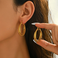 Pendientes de aro giratorios de acero inoxidable&nbsp;YS2305