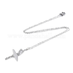 Collane con ciondolo in acciaio inossidabile 201 anti-ossidazione&nbsp;NJEW-T009-JN111-1-45