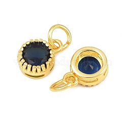 Charms in ottone zirconi a pavé di ottone&nbsp;CU-CBA3D67-02G-02