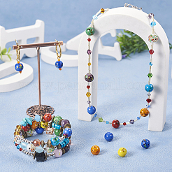 54pcs 9 Farben handgemachte Bunte Malerei-Perlen&nbsp;LAMP-TA0001-09