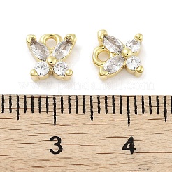 Pendenti in zirconi cubici trasparenti in micro pavè di ottone&nbsp;ZIRC-P120-06G
