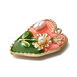 Pendentifs d'émail en alliage&nbsp;ENAM-K076-16B-G