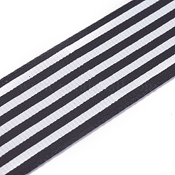 Ruban gros-grain en coton imprimé à rayures&nbsp;OCOR-WH0051-A02