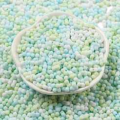 Perline di semi di vetro satinato opaco color macaron&nbsp;X1-SEED-K009-12B-03