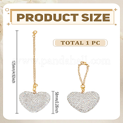 Herz-Strass aus Polymer-Ton mit Harzbecher-Anhängern&nbsp;AJEW-LP00018