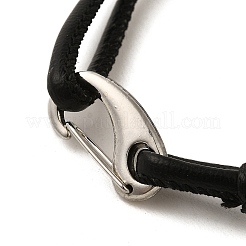Bracelets multibrins à cordon rond en cuir pu&nbsp;SJEW-K002-07G