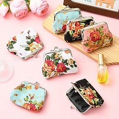 Stoffportemonnaies mit Blumendruck&nbsp;AJEW-YWC0001-11A