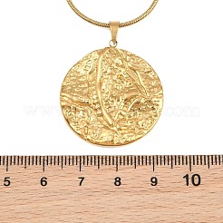 Colliers pendentifs en acier inoxydable texturé avec pièces de monnaie&nbsp;SA-CBA0F84-03G