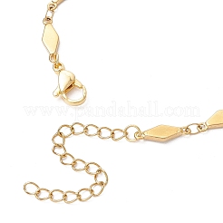 Bracelets à maillons losanges en acier inoxydable 304 pour femmes&nbsp;BJEW-JB11603-01