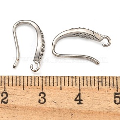 Ganci per orecchini in ottone con zirconi cubici trasparenti&nbsp;KK-R149-21P