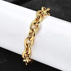 Bracciali a catena in acciaio inossidabile 304 per donna&nbsp;BJEW-Q050-01C-G