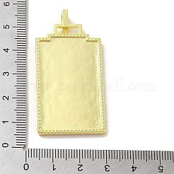 Pendente in ottone con micro pavé di zirconi e smalto&nbsp;KK-H458-02G-P01