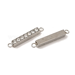Breloques de connecteur en strass cristal en acier inoxydable 304&nbsp;STAS-S131-08P