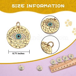 6 pièces en laiton micro pavé pendentifs en zircone cubique claire&nbsp;ZIRC-SZ0001-74