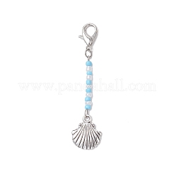 8 pz decorazioni pendenti in lega di zinco con animali marini&nbsp;HJEW-JM03229