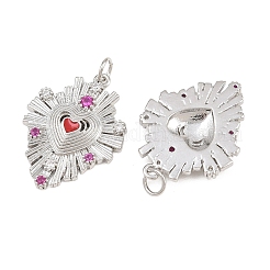 Colgante micropavé cubic zirconia de latón&nbsp;CU-CBA7E9C-10A-P