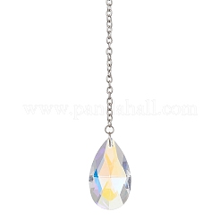 Pendentif décoratif en verre rond&nbsp;HJEW-JM02271