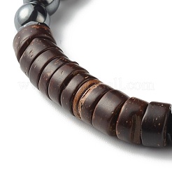 Synthetische Hämatit-Perlen-Stretch-Armbänder für Männer und Frauen&nbsp;BJEW-JB06768