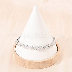 Bracelets de tennis en laiton platine sertis de micro-pavés de zircone cubique&nbsp;BJEW-B160-04P-05