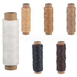 6 Rolle 6 Farben flache gewachste Polyesterschnur&nbsp;YC-CY0001-01
