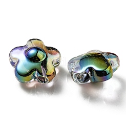 Placcatura uv perline acriliche trasparenti iridescenti arcobaleno&nbsp;OACR-C007-03C