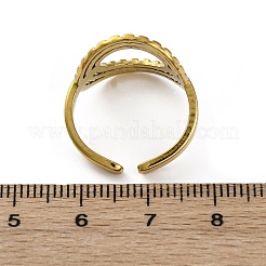 Ovale offene Manschettenringe aus 304 Edelstahl für Damen&nbsp;RJEW-F174-05G