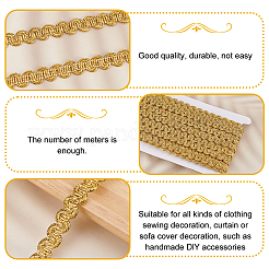 Ruban de dentelle ondulée tressée en polyester&nbsp;SENE-WH0003-36A