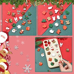 40 Stück 20 Stile Weihnachten opake Harz Decoden Cabochons&nbsp;RESI-YW0001-83