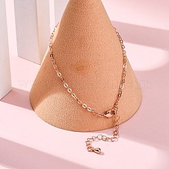 Pulseras de cadena de cable de latón chapado en rack ajustables para mujeres&nbsp;BJEW-G735-17RG