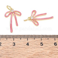Ciondoli in ottone con placcatura a cremagliera con pavé di zirconi cubici chiari&nbsp;CU-CBA01AA-01C-G