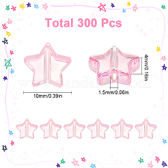 300pcs umweltfreundliche transparente Acrylperlen&nbsp;OACR-SC0001-68A