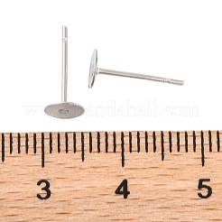 Anlaufgeschützte Ohrstecker-Beschläge aus Edelstahl 304&nbsp;STAS-E025-5