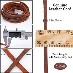 Cordon bijoux plat en cuir de vachette&nbsp;LC-GF0001-10A-03