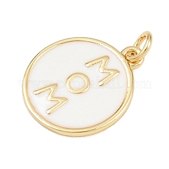 Pendentifs d'émail en laiton &nbsp;KK-L251-02G-C04