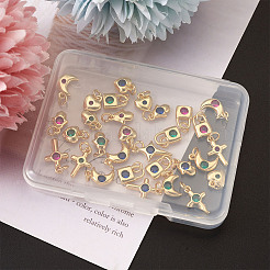 Ottone micro spianare fascino zirconi&nbsp;ZIRC-TA0001-15G