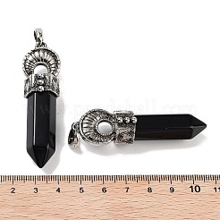 Natürlicher obsidian spitze große anhänger&nbsp;G-Q163-02AS-01