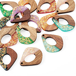 14 colgante de resina opaca y madera de nogal de 7 colores.&nbsp;RESI-TA0005-11