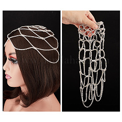 Kopfbedeckung aus Strass-Mesh&nbsp;AJEW-WH0413-82C