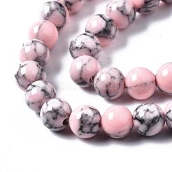 Tinti turchese sintetico filoni gemma tallone&nbsp;TURQ-R032-6mm-XSS04