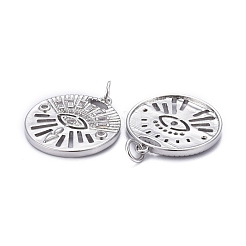 Pendentifs en laiton zircon cubique transparent&nbsp;ZIRC-Z011-18P