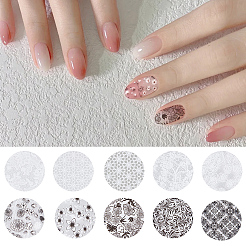 10 Rolle Nagelfolie mit Blumenmotiv aus Haustierspitze. Blumen-Transferpapier&nbsp;STIC-SP0001-19