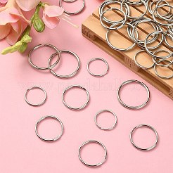 60 Stück 3 Stile geteilte Eisen-Schlüsselanhänger&nbsp;IFIN-YW0003-34
