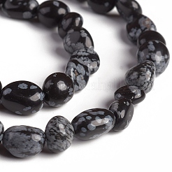 Granos de obsidiana de copos de nieve naturales hebras&nbsp;G-D0002-D60