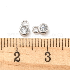Charms de plata de ley chapados en rodio y platino auténtico.&nbsp;STER-K176-03F-P