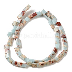 Synthetische Aqua Terra Jaspis Perlen Stränge&nbsp;G-F762-A13-01