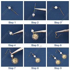 DIY-Set zur Herstellung von Ohrringen mit Sonne&nbsp;DIY-SC0020-86