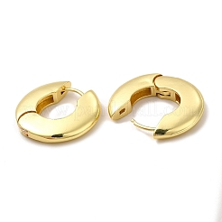 Orecchini a cerchio a ciambella in ottone placcato a cremagliera da donna&nbsp;EJEW-G342-11G