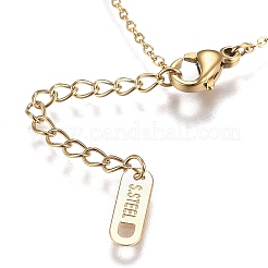 Braccialetti con ciondolo a forma di cuore in acciaio inossidabile 304&nbsp;STAS-A049-09G